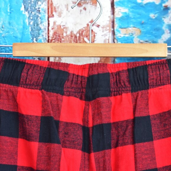 Men's Old Navy Straight Flannel Pajama Sleep Pants XLARGE Red Buffalo Plaid NEW - Picture 8 of 10